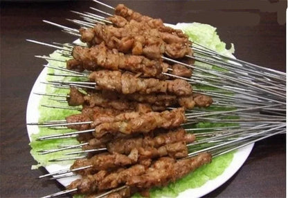 Stainless Steel BBQ Skewers, Pointed 30cm or 35cm, 10 Pack