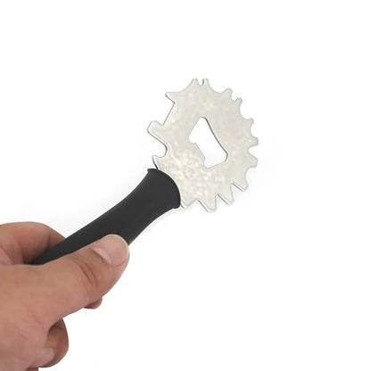 Aluminium Alloy BBQ Grill Scraper 17 x 6.5cm with Bottle Opener