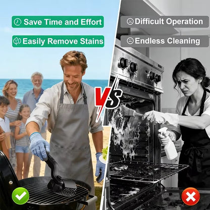 Electric BBQ Cleaning Brush with Rotating Stainless Steel Bristles, 2600mAh or 4000mAh