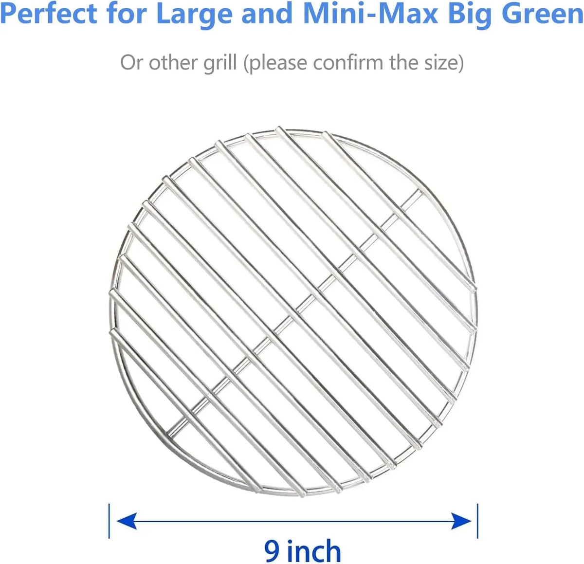 9-Inch Stainless Steel Charcoal Fire Grate, 2-Piece Pack