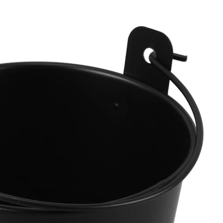 ROSENICE BBQ Grill Grease Drip Bucket, Black Plastic Oil Catcher, 7.5 x 7.5