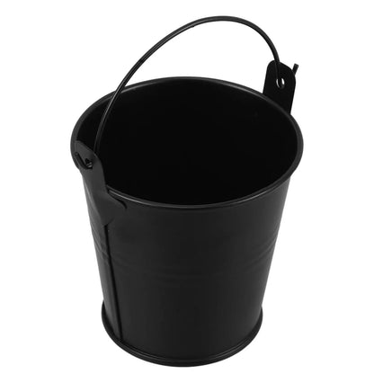 ROSENICE BBQ Grill Grease Drip Bucket, Black Plastic Oil Catcher, 7.5 x 7.5