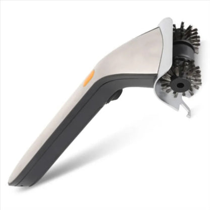 Electric Grill Brush with Steam Cleaning, Motorised Steel Brushes and Scraper, Silver & Black