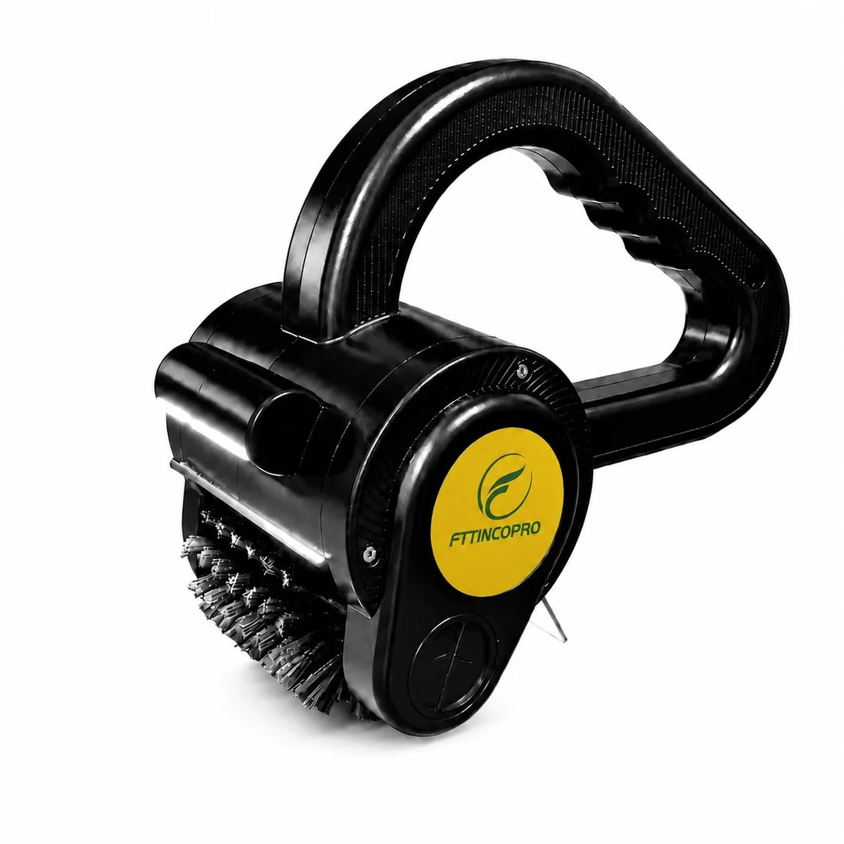 FTTINCOPRO Cordless Electric Grill Brush with LED Light, 4400mAh USB Rechargeable, Black