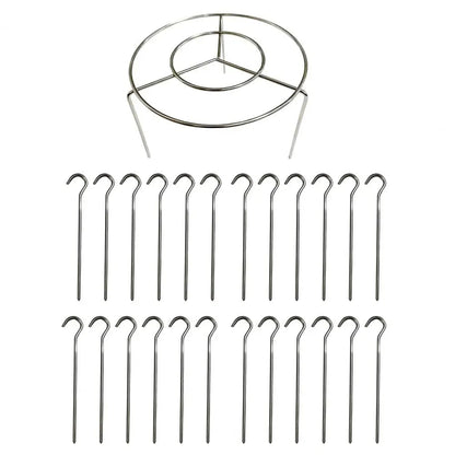 Stainless Steel Vertical Hanging Grill with 24 Skewers for Air Fryers