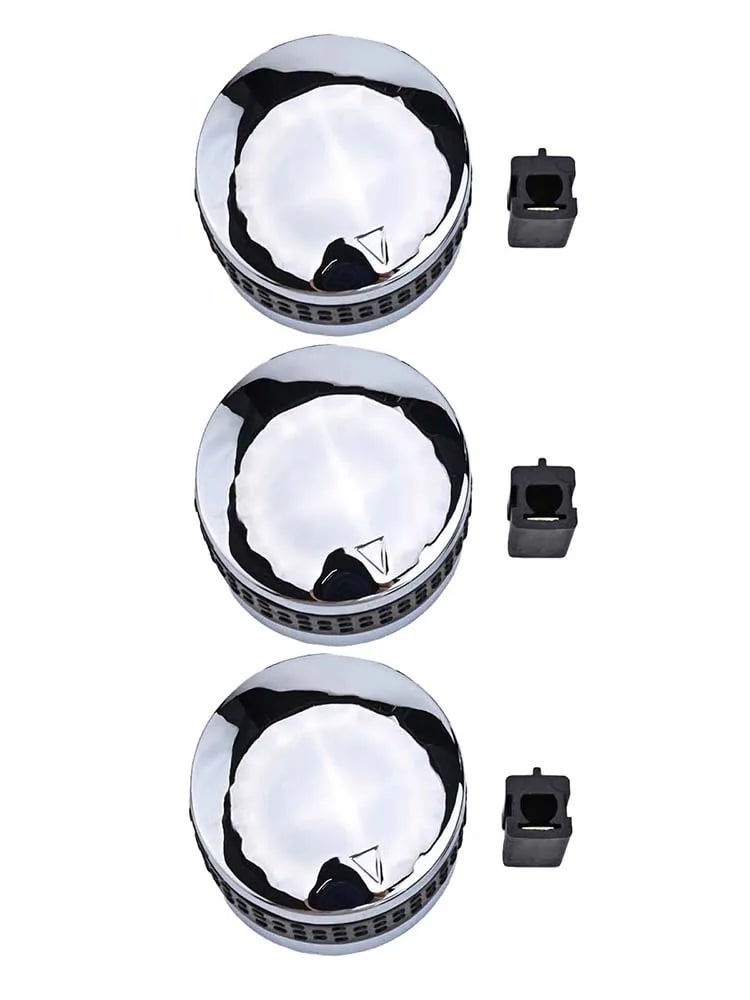Plastic Gas Grill Control Knobs Replacement, Silver, 3, 5 or 6 Pack - 3pcs