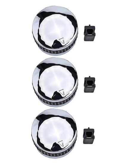Plastic Gas Grill Control Knobs Replacement, Silver, 3, 5 or 6 Pack - 3pcs