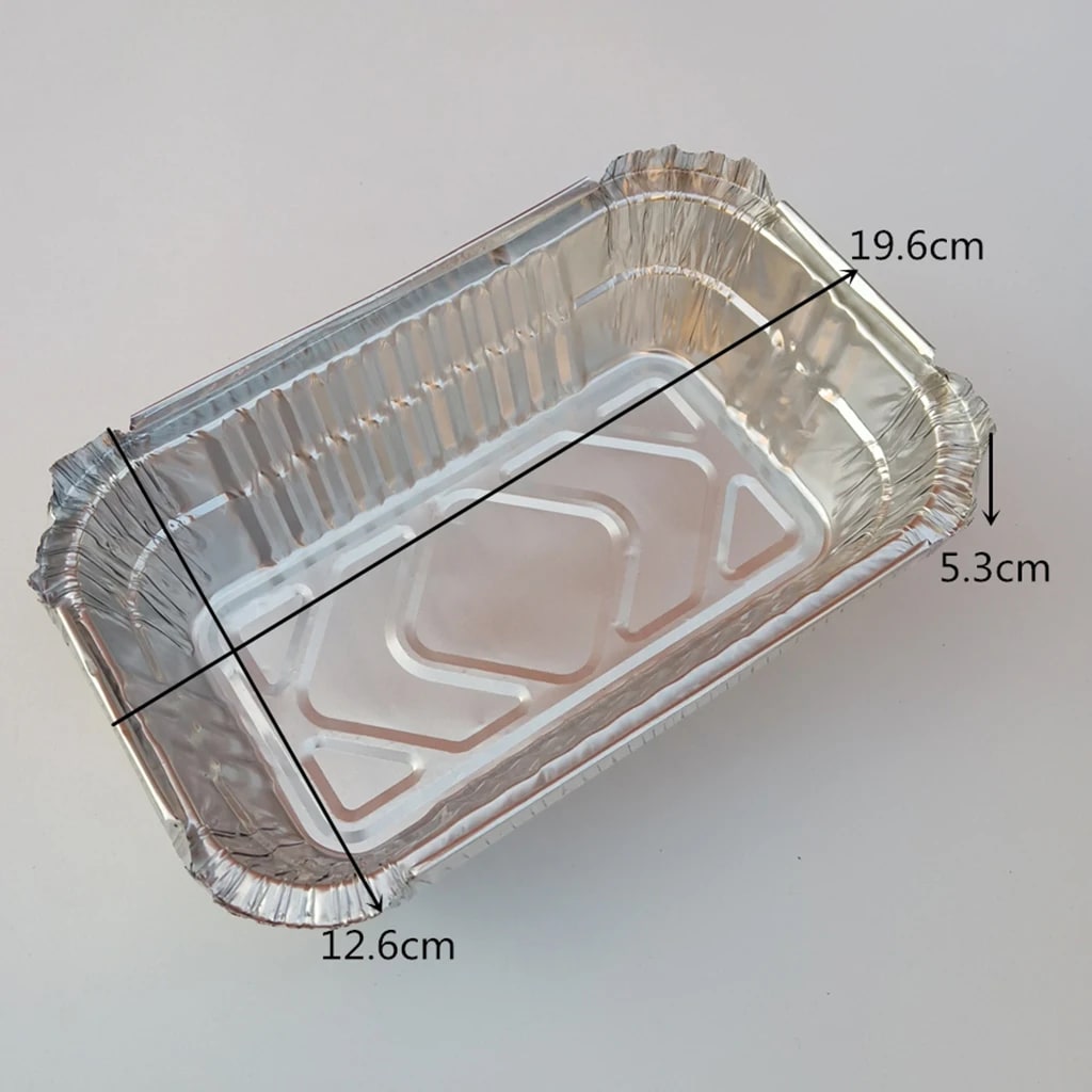 Aluminium Foil BBQ Drip Pans, 700ml, 10 Pack, 19.6 x 12.6 x 5.3cm