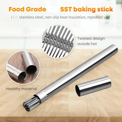 Stainless Steel BBQ Skewers, 30cm Reusable Kebab Sticks, 10 or 20 Pack
