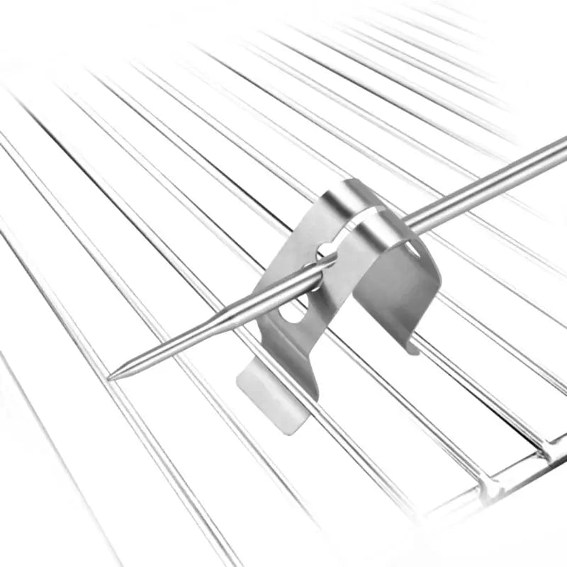 OOTDTY Stainless Steel BBQ Thermometer Probe Clip Holder, Silver, 4 x 4 x