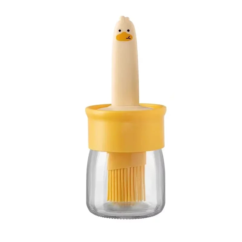 Silicone Oil Bottle with Basting Brush for Barbecue and Baking