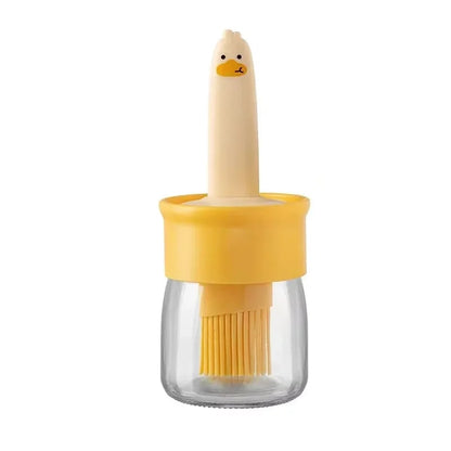 Silicone Oil Bottle with Basting Brush for Barbecue and Baking