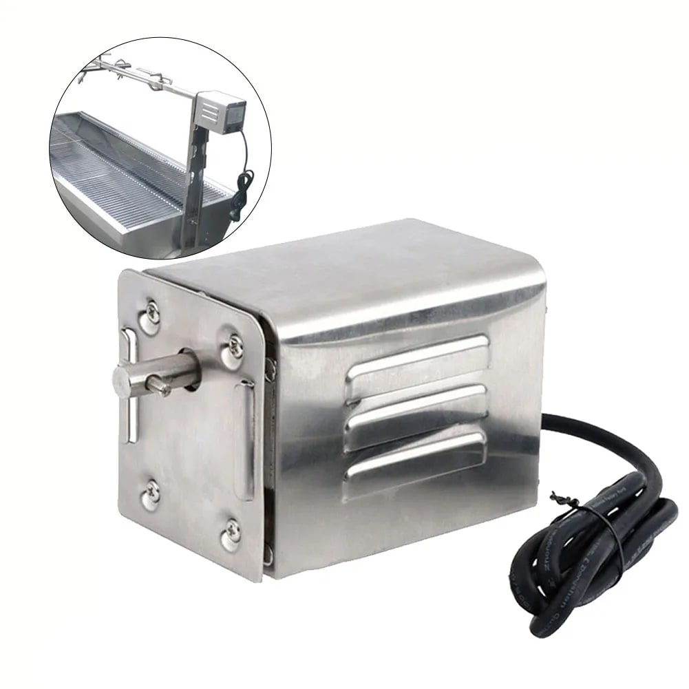 BBQ Rotisserie Motor 304 Stainless Steel Silver 14 x 9 x 10cm