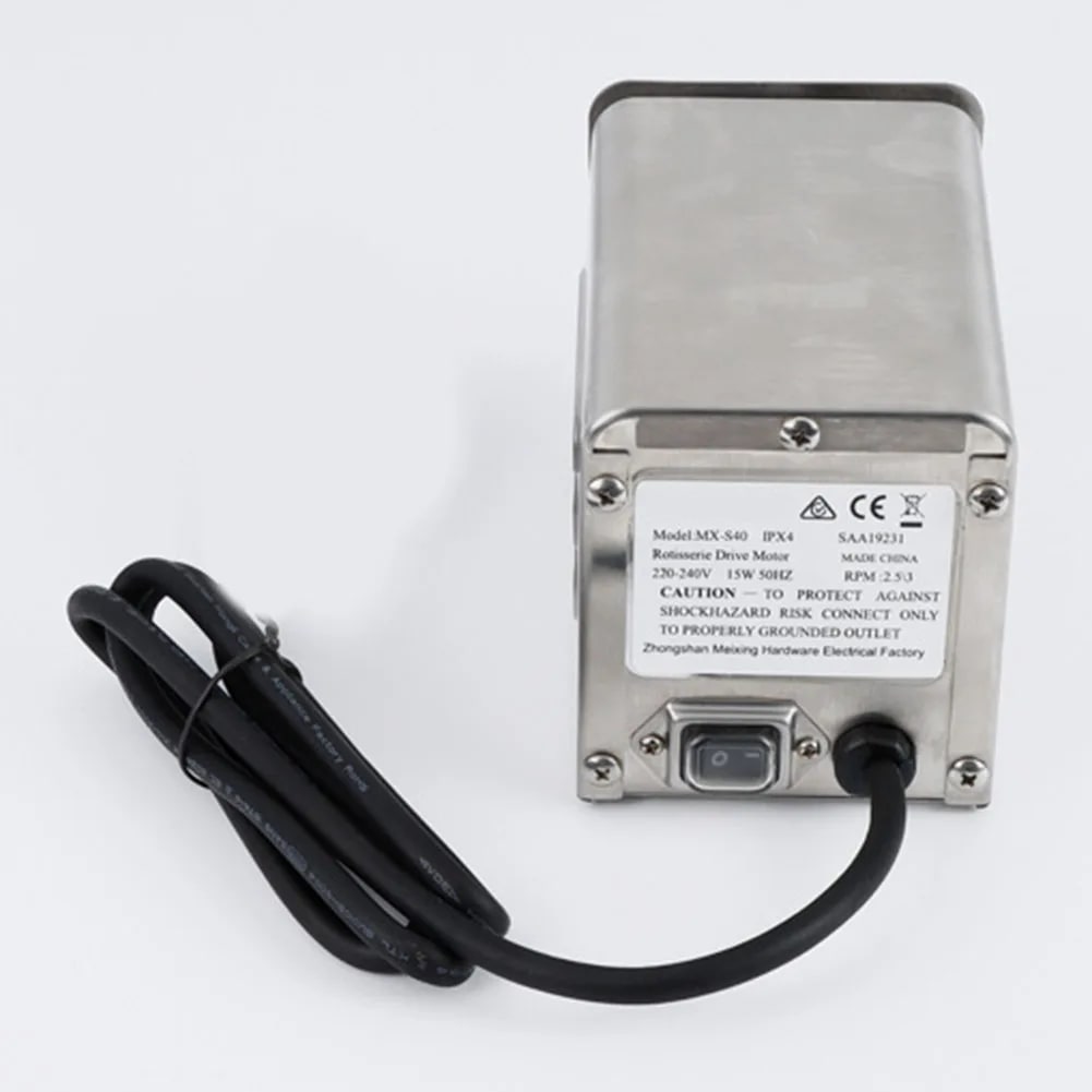 BBQ Rotisserie Motor 304 Stainless Steel Silver 14 x 9 x 10cm