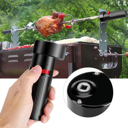 Electric BBQ Rotisserie Motor, Black, 3kg Torque, 6x6mm Grill Rod Drive