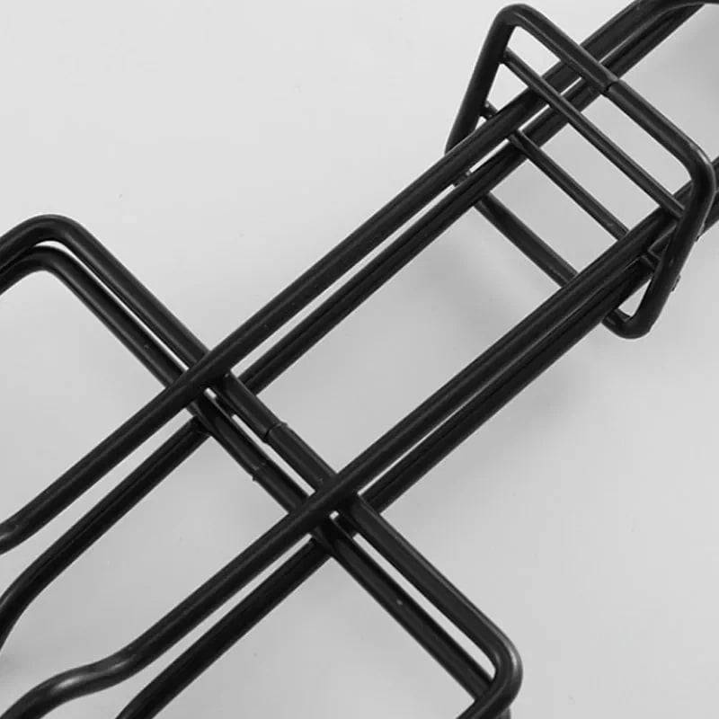 Barbecue Grill Basket Tongs with Wooden Handle, Metal Meat & Vegetable Rack 48.5cm