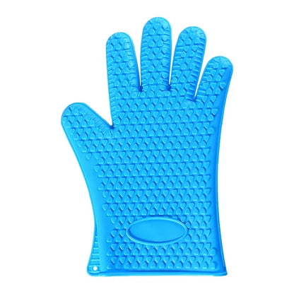 Heat-Insulated Rubber BBQ and Oven Gloves, Venlohome 1 or 2 Piece Options - 1Pcs Blue