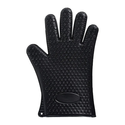 Heat-Insulated Rubber BBQ and Oven Gloves, Venlohome 1 or 2 Piece Options - 1Pcs Black