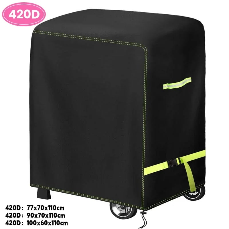 420D BBQ Grill Cover, Waterproof Black Fabric Barbecue Cover, 3 Sizes