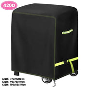 420D BBQ Grill Cover, Waterproof Black Fabric Barbecue Cover, 3 Sizes