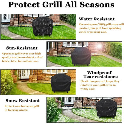 420D Oxford PU BBQ Grill Cover, Waterproof Dustproof Anti-UV, Multiple Sizes