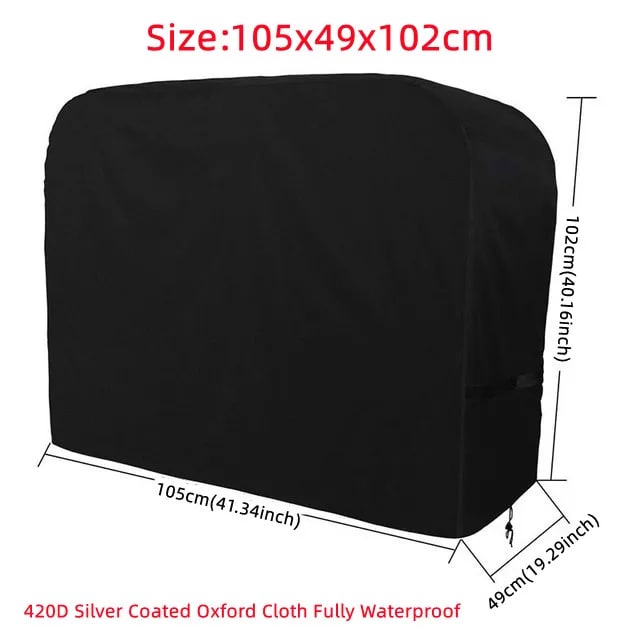 420D Oxford PU BBQ Grill Cover, Waterproof Dustproof Anti-UV, Multiple Sizes - 420D 105x49x102cm