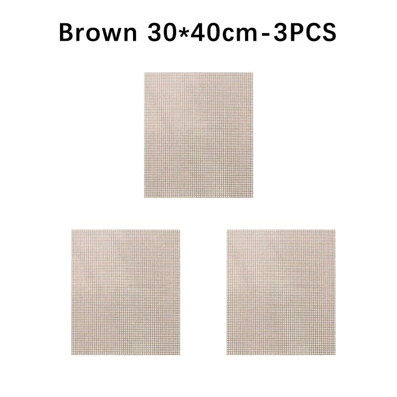 Cuttable BBQ Grill Mesh Mat Liner, Round or Rectangular - Quadrate C-3PCS