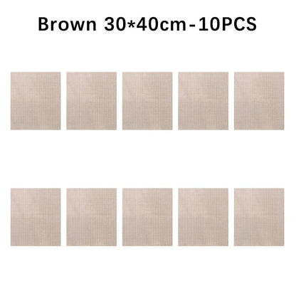 Cuttable BBQ Grill Mesh Mat Liner, Round or Rectangular - Quadrate C-10PCS