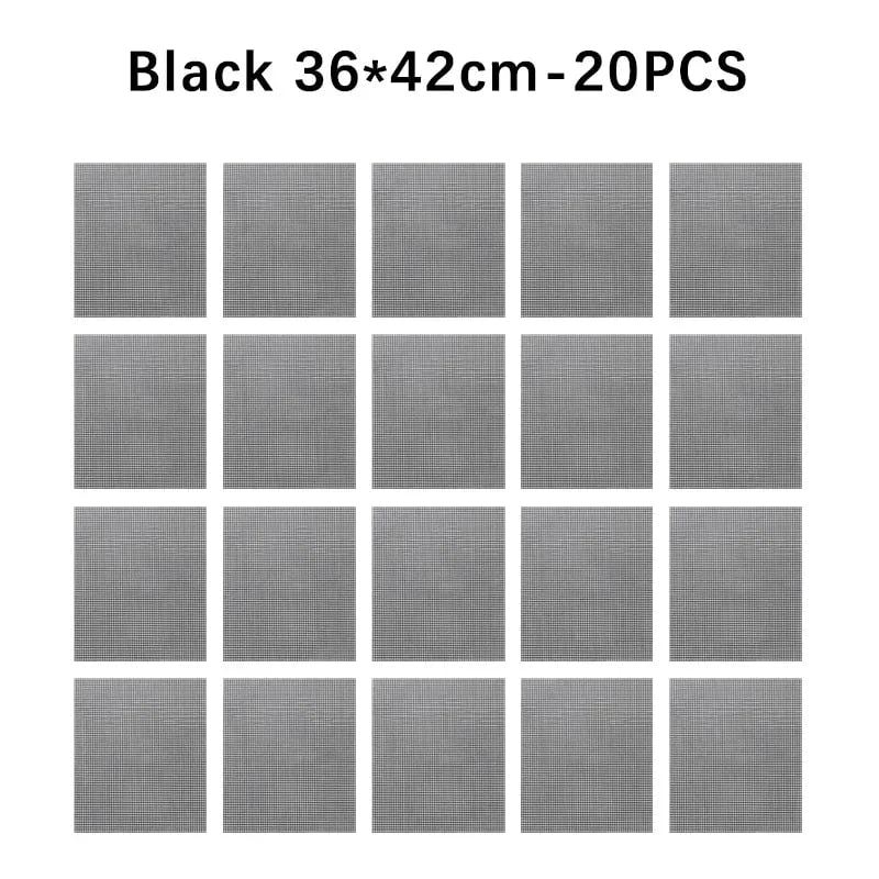 Cuttable BBQ Grill Mesh Mat Liner, Round or Rectangular - Quadrate A-20PCS