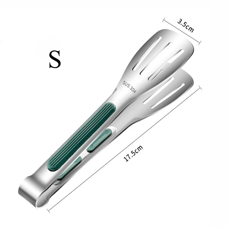 304 Stainless Steel Food Tongs for BBQ, Grilling and Kitchen Use, S/M/L - S