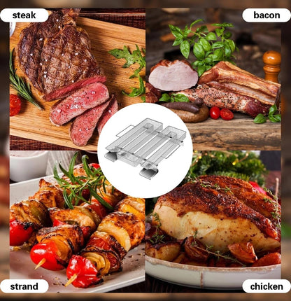 buyyes Cold Smoke Generator M Metal BBQ Smoker, Silver, 4.5cm