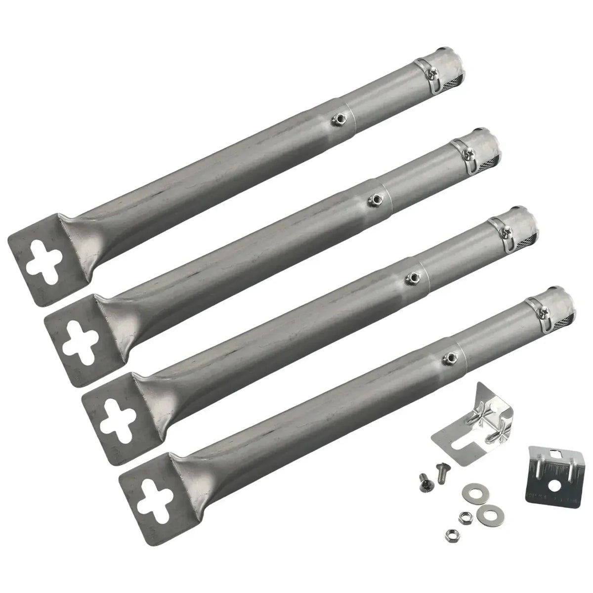 Adjustable Stainless Steel BBQ Tube Burners 30-45cm, 25.4mm, 4 Pack