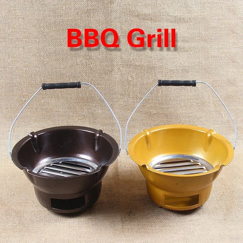 Mini Charcoal BBQ Grill, Iron Japanese-Style Outdoor Stove, 20cm