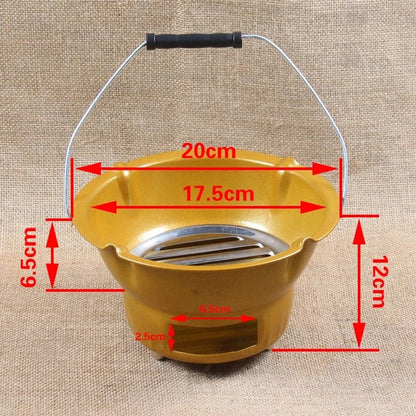 Mini Charcoal BBQ Grill, Iron Japanese-Style Outdoor Stove, 20cm