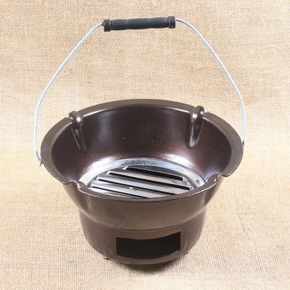 Mini Charcoal BBQ Grill, Iron Japanese-Style Outdoor Stove, 20cm - Coffee stove