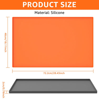 Silicone Griddle Cover Mat for Blackstone Grills, 28 or 36 Inch - Orange color 28in