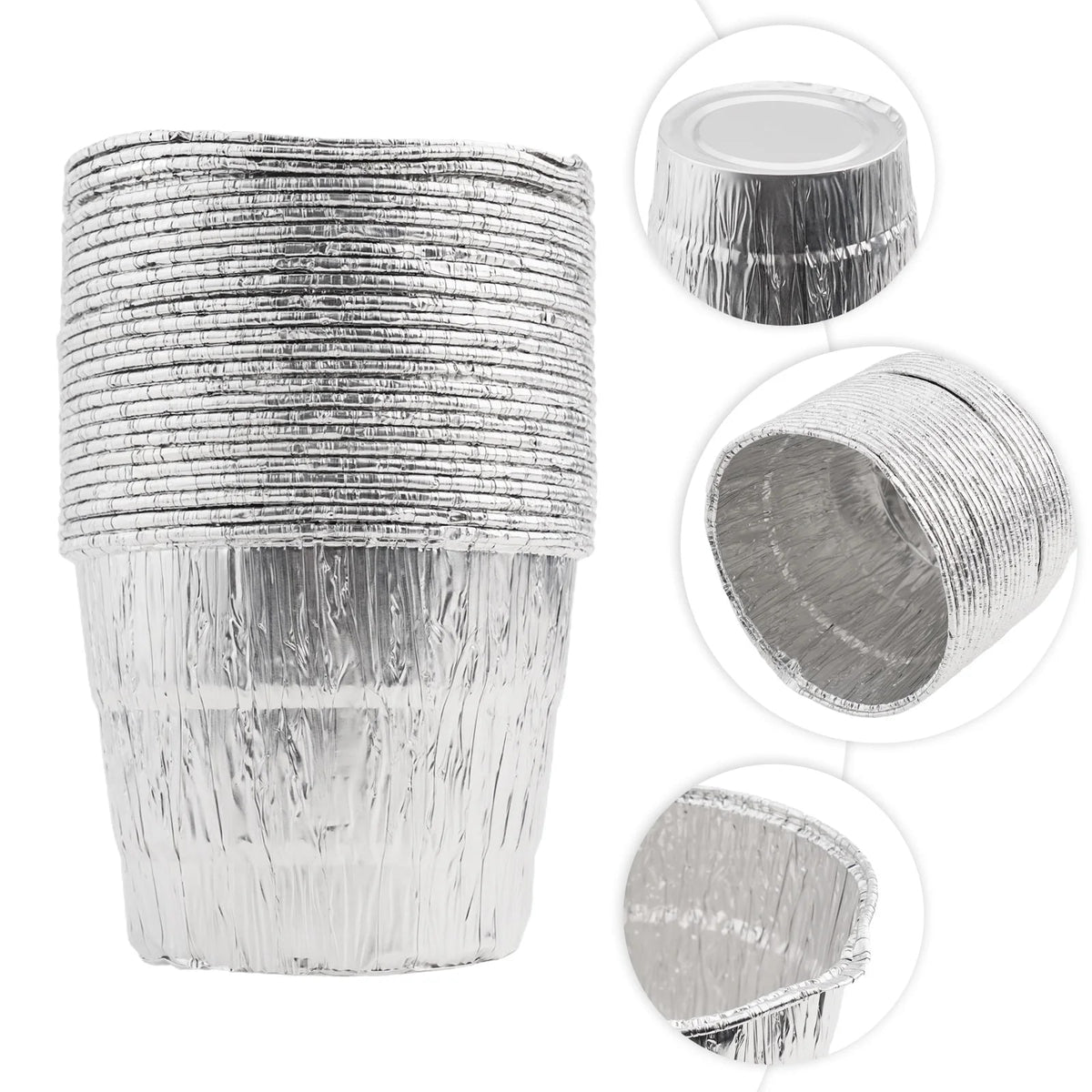 LEENKEA BBQ Grease Drip Bucket Inserts, Tin Foil, 25 Pack