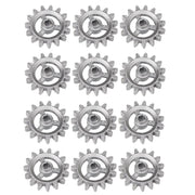 Silver Aluminium Barbecue Revolving Gear Wheel, 0.85cm Thickness
