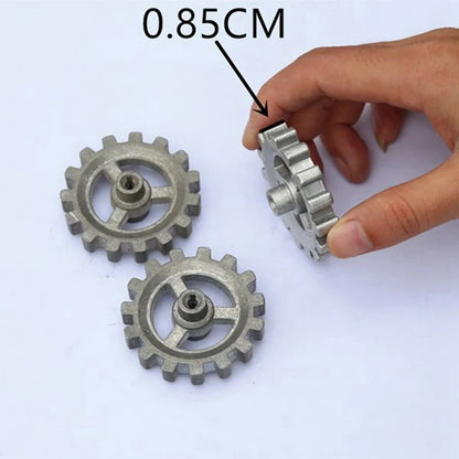 Silver Aluminium Barbecue Revolving Gear Wheel, 0.85cm Thickness