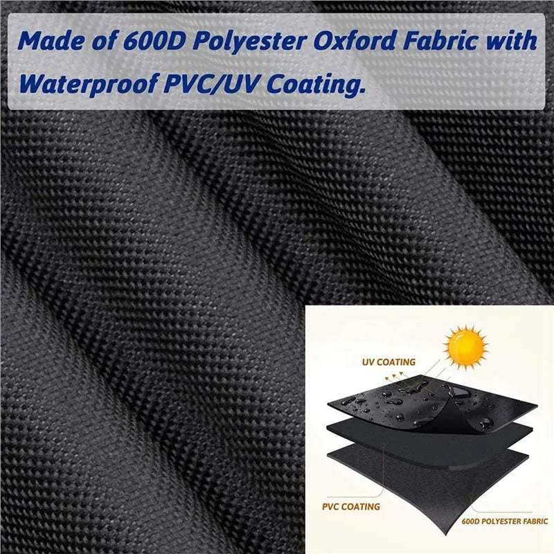 Waterproof Oxford BBQ Cover for Weber Q1000 and Q2000 Series, 54 x 76 x 69cm