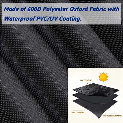 Waterproof Oxford BBQ Cover for Weber Q1000 and Q2000 Series, 54 x 76 x 69cm