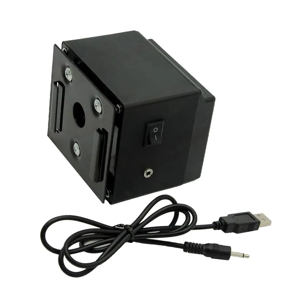 Rechargeable Rotisserie Grill Motor, DC 5V, 4 RPM, Black Metal