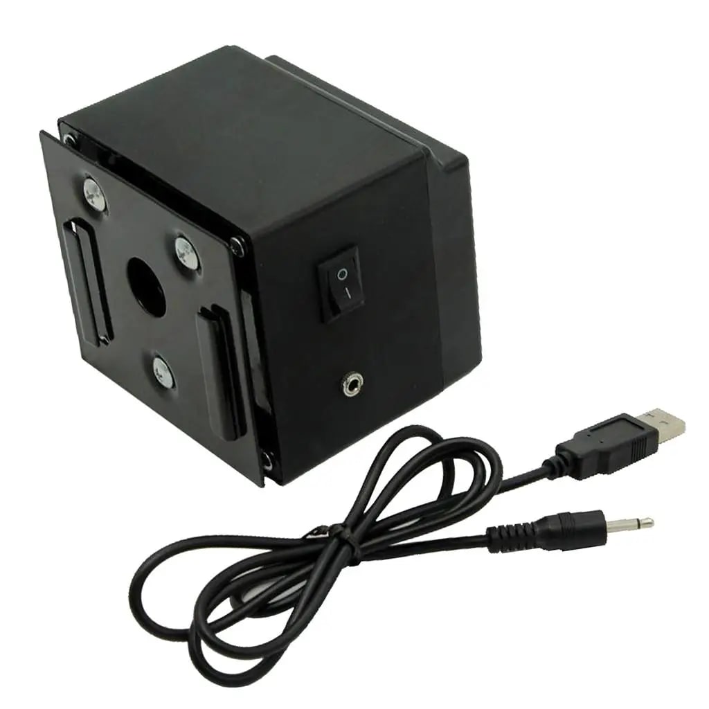 Rechargeable Rotisserie Grill Motor, DC 5V, 4 RPM, Black Metal