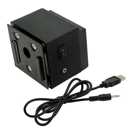 Rechargeable Rotisserie Grill Motor, DC 5V, 4 RPM, Black Metal