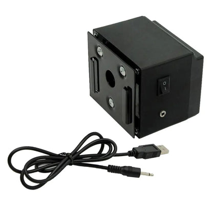 Rechargeable Rotisserie Grill Motor, DC 5V, 4 RPM, Black Metal
