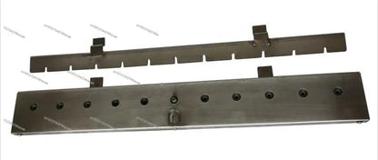 Stainless Steel Rotating BBQ Grill Wheel Mechanism for Square or Flat Skewers, Size M