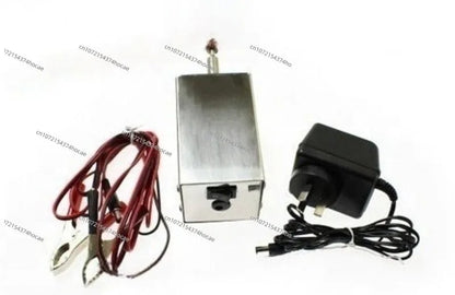 Stainless Steel Rotating BBQ Grill Wheel Mechanism for Square or Flat Skewers, Size M