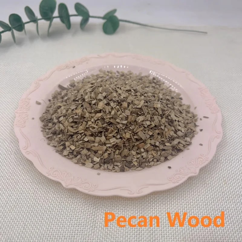 Wood Smoking Chips and Pellets for BBQ Smokers, 500g Options - Pecan 500g 0.2cm