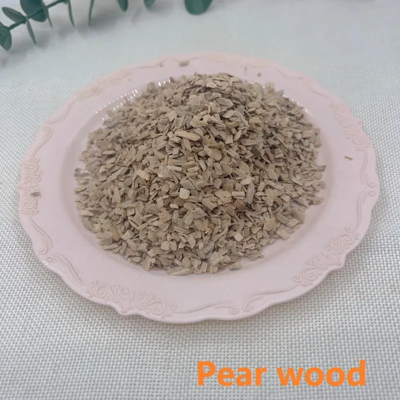 Wood Smoking Chips and Pellets for BBQ Smokers, 500g Options - Pear 500g 0.2cm