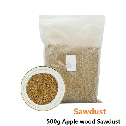 Wood Smoking Chips and Pellets for BBQ Smokers, 500g Options - Apple 500g Sawdust